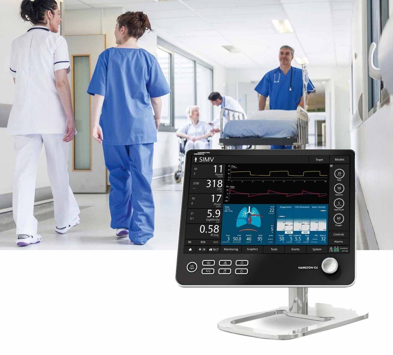 RAFI supplies the Hamilton Medical ventilator with HMI and EMS