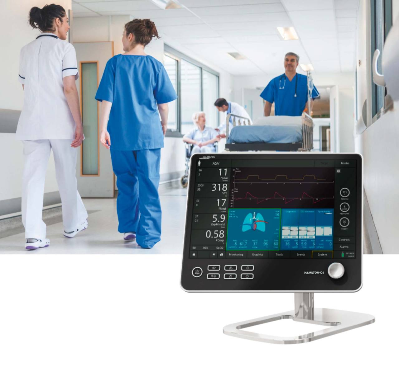 RAFI - HMI und EMS. Beatmungsgerät für die Medizintechnik