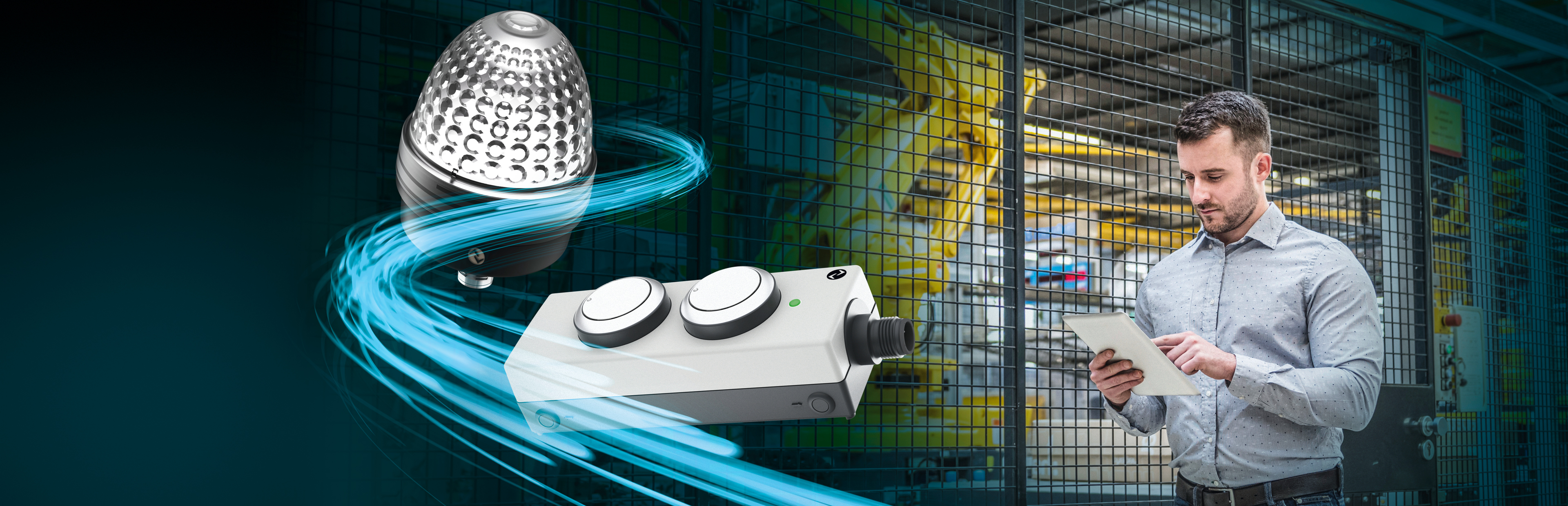 Signalleuchten und Tasterbox